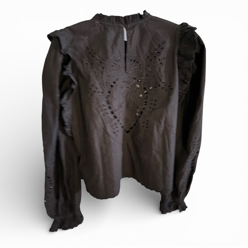 Love the Label Black Top | Chic Contemporary Blouse | Women’s Medium